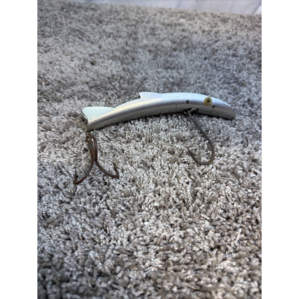 VINTAGE RUSSELURE 6.5"  ANODIZED AIRCRAFT ALUMINUM & STAINLESS TROLLING LURE